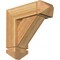 Ekena Millwork Traditional Arts and Crafts Rough Sawn Bracket w/ Offset Brace, Western Red Cedar, 6"W x 16"D x 16"H BKT0604X16X16TRA03RWR - alternate 1